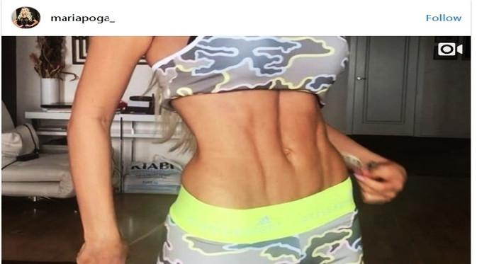 Model asal Rusia dikecam karena punya lingkar pinggang yang kecil. (Foto: printscreen Instagram Pogrebnyak-Shatalova)