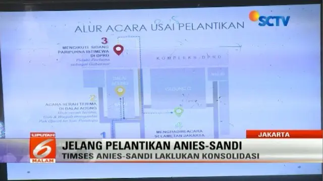 Tim sukses terus lakukan konsolidasi jelang pelantikan Anies-Sandi sebagai gubernur baru DKI Jakarta.