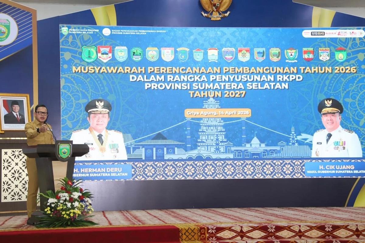 Wamendagri Bima Arya Sugiarto pada acara Musrenbang RKPD Provinsi Sumatera Selatan Tahun 2027