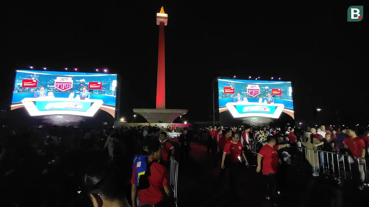 FOTO Nobar Timnas Indonsia U-23 di Monas
