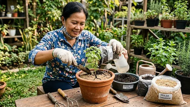 Cara Memperbaiki Tanah Kering dan Retak/AI Generated