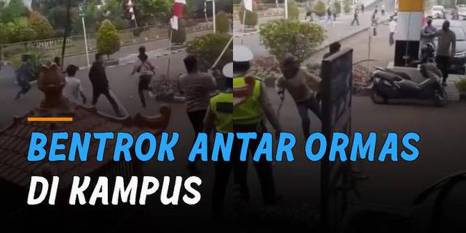 VIDEO: Viral Bentrok Antar Ormas di Kampus