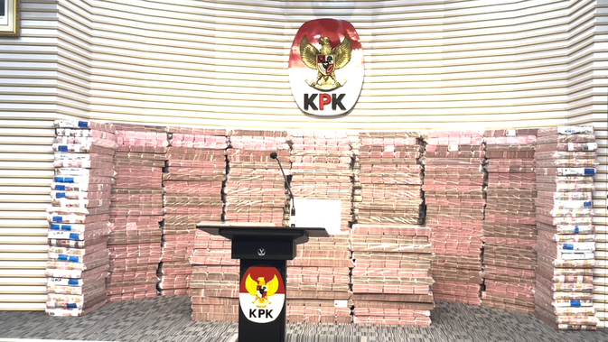 Penampakan Tumpukan Uang Rp 300 Miliar di Gedung KPK