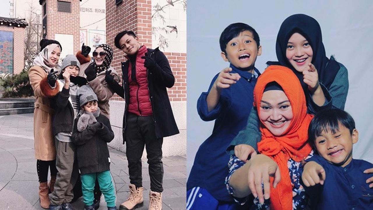 6 Potret Kenangan Manis Lina bersama Anak-Anaknya