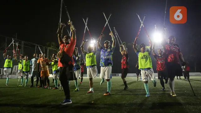 Foto: Gelar Laga Uji Coba untuk Persiapan Piala Dunia, Timnas Sepak Bola Amputasi Indonesia Menang Telak atas Persaj Jakarta