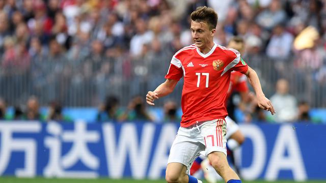 Gelandang Rusia di Piala Dunia 2018, Aleksandr Golovin.
