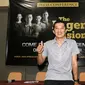Mantan Pebulutangkis Nasional Taufik Hidayat usai menggelar jumpa pers terkait penyelenggaraan Yonex Legends Vision di Jakarta, Selasa (28/7). 