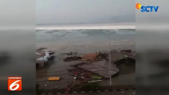 Detik-Detik Gelombang Tsunami Setinggi 3 Meter Menerjang Pesisir Donggala