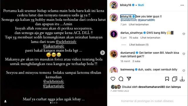 Billy Syahputra Alami Cedera Lutut Cukup Parah Waktu Main Bola Bareng Selebritis FC, Video Saat Kejadian Bikin Ngilu