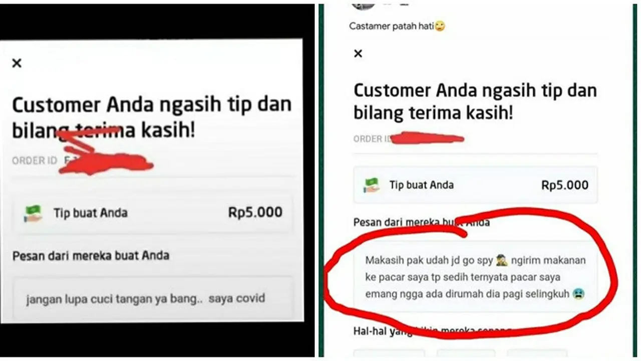 6 Pesan Kocak Penumpang saat Beri Tip ke Ojol Ini BIkin Geleng Kepala