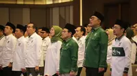 Gus Muhaimin acara Workshop bertajuk "Satukan Sikap Rebut Kemenangan 2024: PKB Kahiji, Gus Muhaimin Ngahiji Prung Gus Muhaimin" di Kota Bandung, Jabar, Jumat malam (17/3/2023).