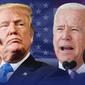 Ilustrasi Pilpres AS 2020, Donald Trump-Mike Pence dan Joe Biden-Kamala Harris. (Liputan6.com/Tri Yasni)