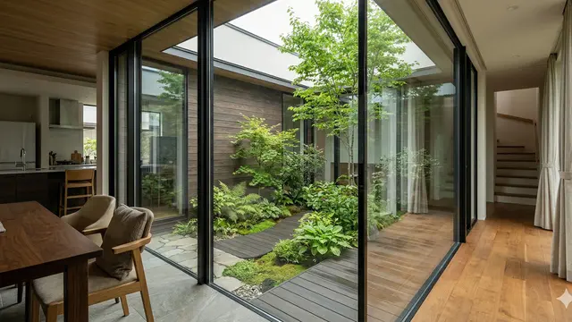 Rumah dengan Inner Courtyard Mini (Foto: Gemini AI)