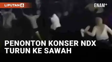 Konser NDX di lapangan parkir Artos Mall, Magelang pada Rabu (17/1/2024) menarik antusias penonton. Para penonton memenuhi venue konser hingga pergerakan terhambat. Sejumlah penonton pun nekat turun ke sawah di samping area konser.