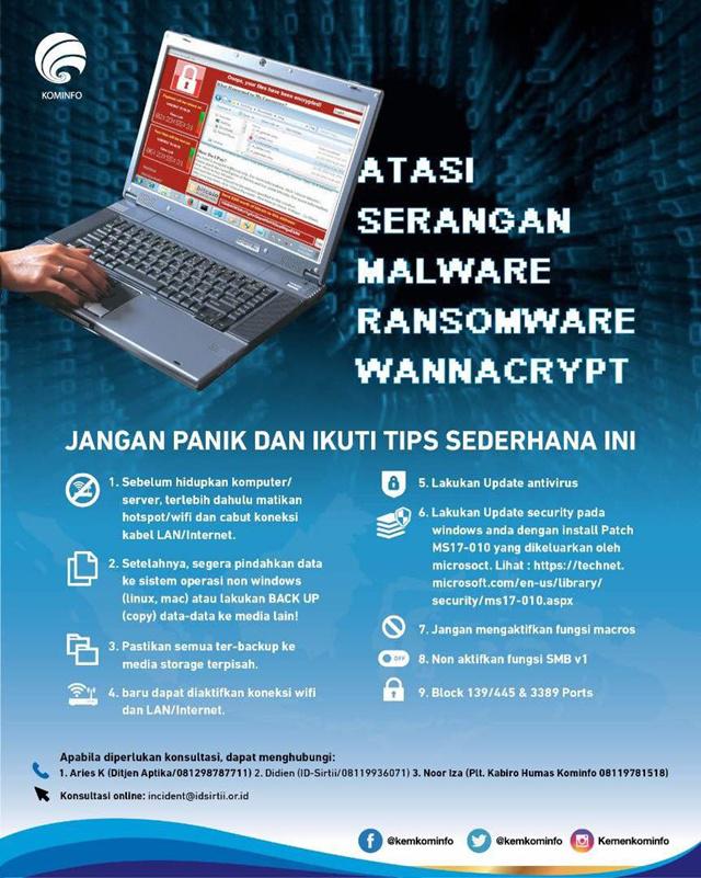 Tips mencegah penyebaran virus malware | Photo: Copyright kominfo.go.id