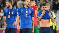 Timnas Italia sempat tersandung saat menghadapi Bulgaria di kualifikasi Piala Dunia 2022 (AFP)