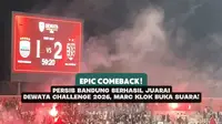 Persib Bandung sukses melakukan comeback dramatis untuk menjuarai Dewata Challenge 2026. Marc Klok turut buka suara mengenai perjuangan Maung Bandung hingga berhasil mengangkat trofi di turnamen pramusim tersebut.