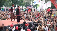 Ketua Umum PDIP Megawati Soekarnoputri saat kampanye akbar di Lapangan Tegalega, Bandung, Jawa Barat, Minggu (21/1/2024). (Foto: Tim TPN Ganjar-Mahfud).