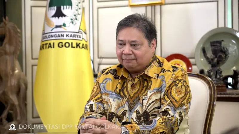 Airlangga Hartarto menyampaikan Pidato Resmi Pengunduran Diri sebagai Ketua Umum Partai Golkar.