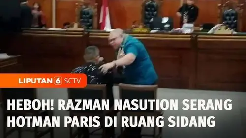 VIDEO: Sidang Pencemaran Nama Baik Ricuh, Razman Nasution Ngamuk depan Hotman Paris