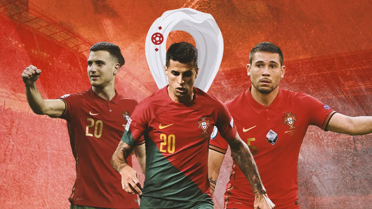 Ilustrasi - Raphael Guerreiro, Joao Cancelo, Diogo Dalot Dengan Jersey Timnas Portugal