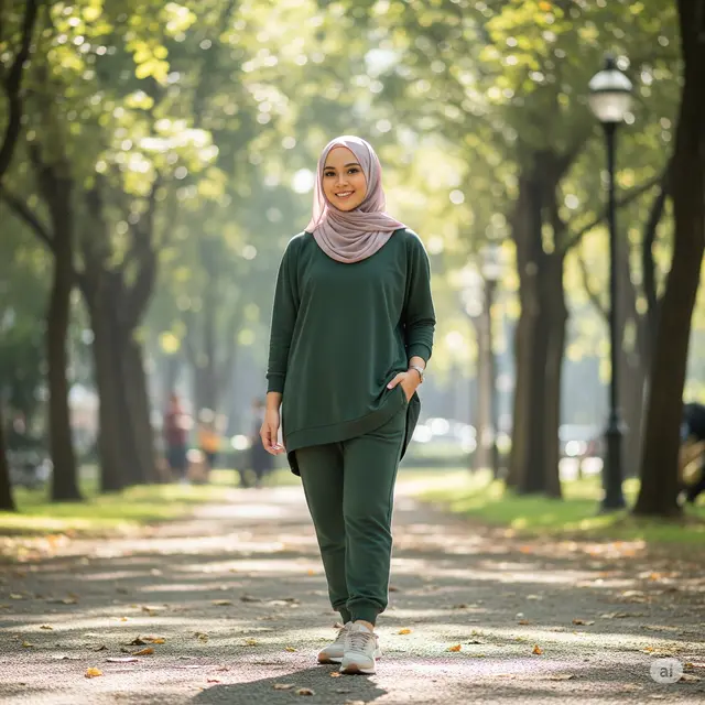 Long Sleeves dan Jogger Pants yang Sporty