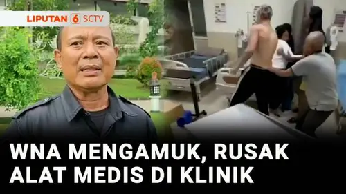 VIDEO: Viral! Bule Mengamuk dan Merusak Berbagai Alat Medis di UGD Klinik Usai Siuman