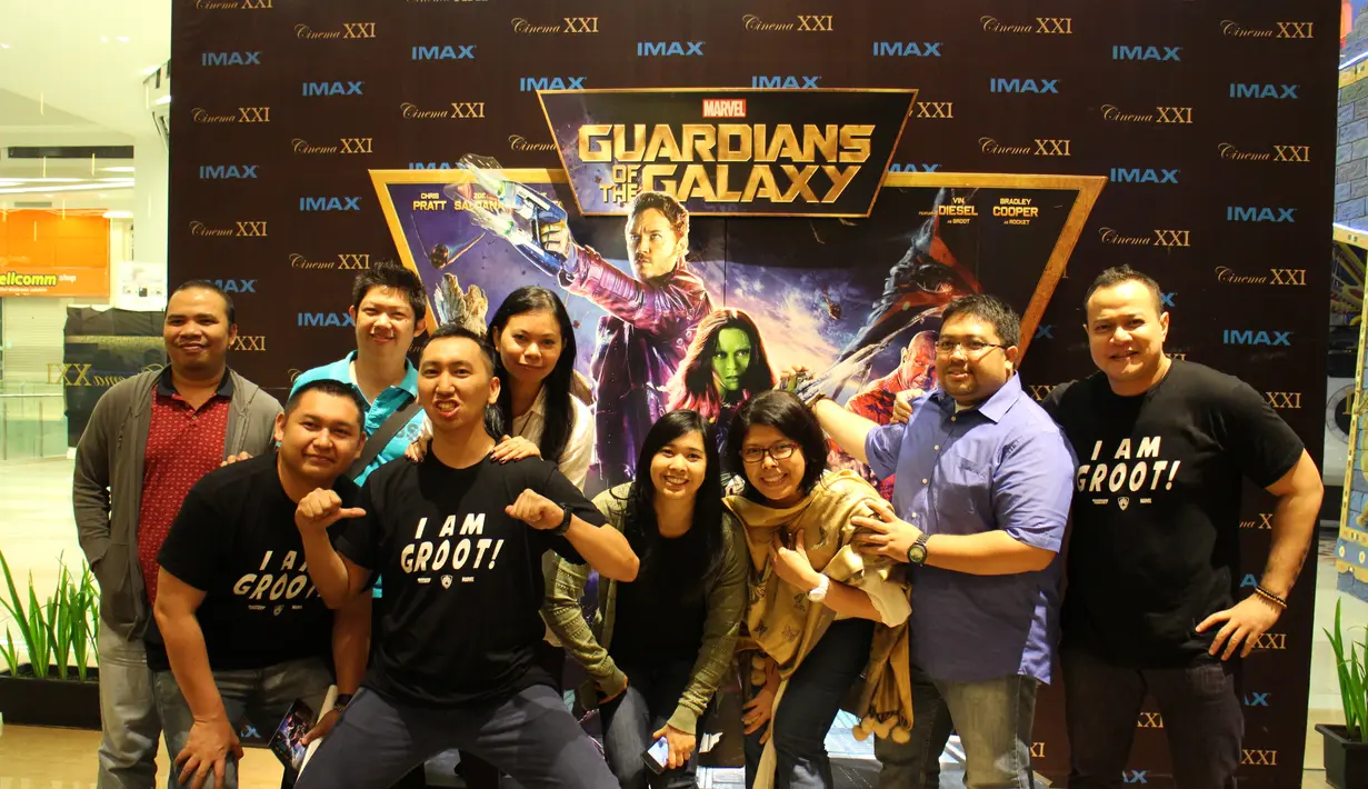 Advanced screening Guardians of the Galaxy dimeriahkan oleh beragam penggemar, komunitas, dan selebritis.