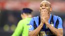 Inter Milan's defender Maicon reacts during the Italian Cup match between Inter Milan and Genoa at San Siro Stadium in Milan, on January 13, 2009. AFP PHOTO/DAMIEN MEYER