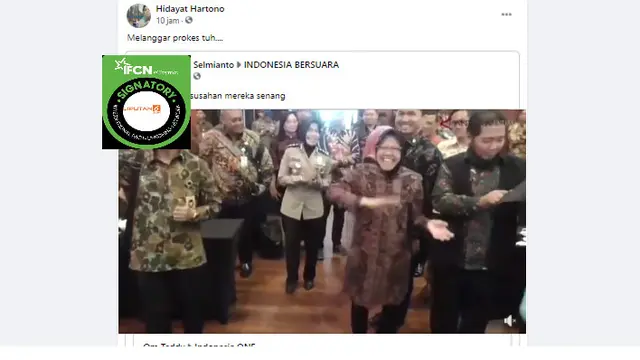 Cek Fakta Liputan6.com menelusuri video Risma melanggar protokol kesehatan Covid-19