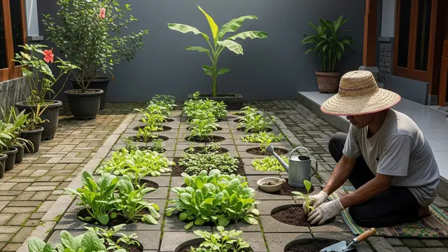 6 Cara Menanam Sayuran di Paving Block, Ide Kreatif Maksimalkan Halaman