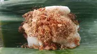 Ketan Bintul, menu khas berbuka puasa asal Banten, yang berusia ratusan tahun. (Liputan6.com/Yandhi Deslatama)