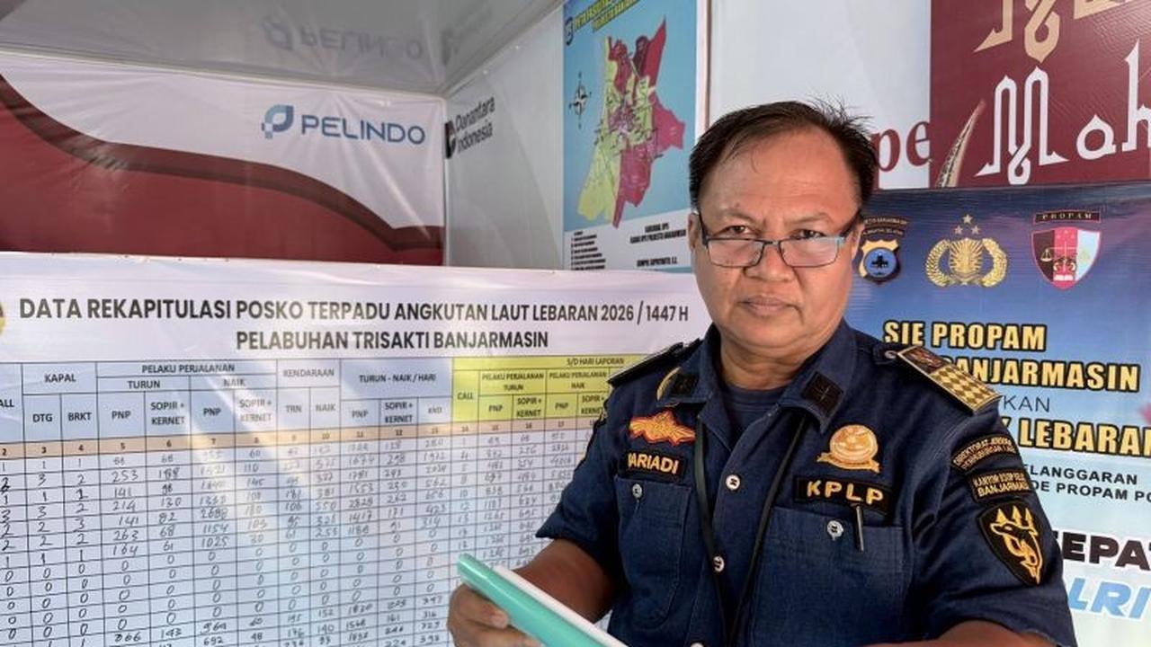 KSOP Catat Puncak Arus Balik Lebaran 2026 di Pelabuhan Banjarmasin, Ribuan Penumpang Tiba