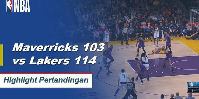 Cuplikan Pertandingan NBA : Mavericks 103 vs Lakers 114