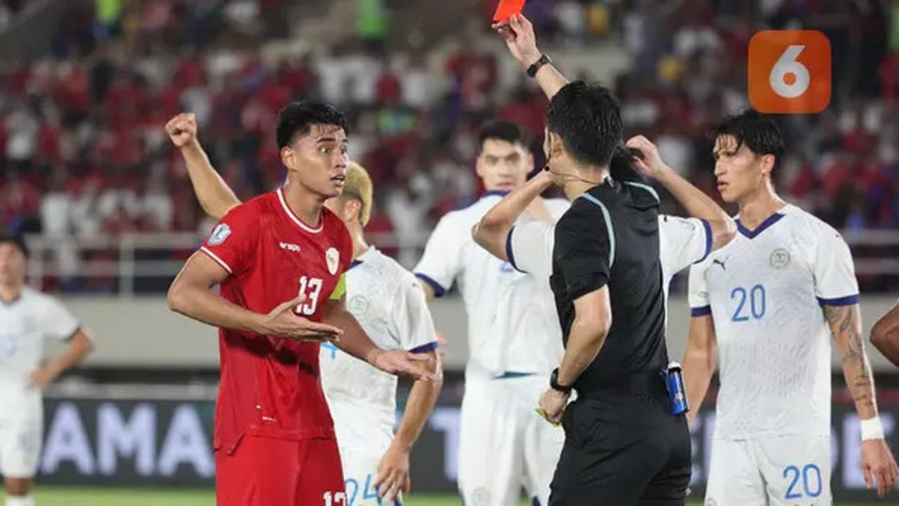 Detik-detik Muhammad Ferrari Dapat Kartu Merah saat Lawan Filipina, Timnas Indonesia dalam Tekanan Berat