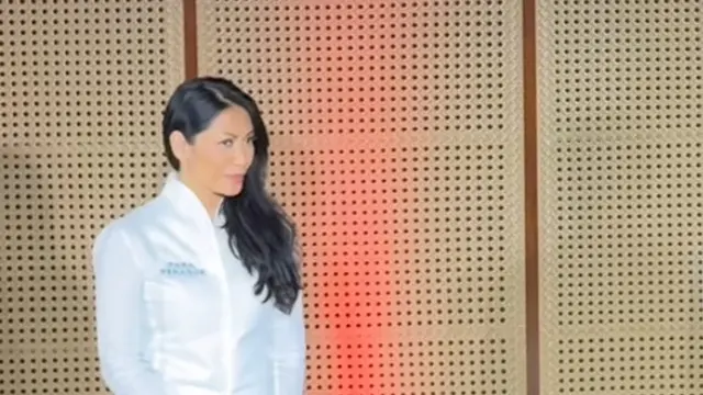 Anggun C. Sasmi  dalam Film Para Perasuk saat Pemutaran Teaser Perdana. [@filmparaperasuk]