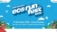 Pertamina Eco RunFest 2022, akan dilaksanakan di Istora Senayan, Jakarta, Minggu, 27 November 2022.