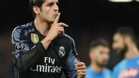 Penyerang Real Madrid, Alvaro Morata. (Filippo MONTEFORTE / AFP)