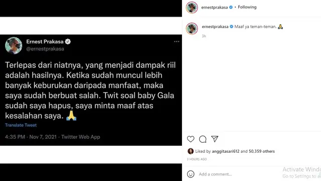 Ernest Prakasa (Foto: Instagram/@ernestprakasa)
