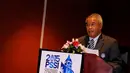 Ketua Umum PSSI, Djohar Arifin Husin memberikan sambutan pada pembukaan Kongres Tahunan PSSI di Hotel Borobudur, Jakarta (4/1/2015). (Liputan6.com/Helmi Fithriansyah)