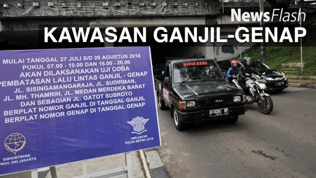 Kebijakan ganjil-genap batal berlaku untuk sepeda motor. Polisi hanya akan membatasi jumlah mobil di jalan-jalan protokol yang menjadi kawasan 3 in 1 sebelumnya.