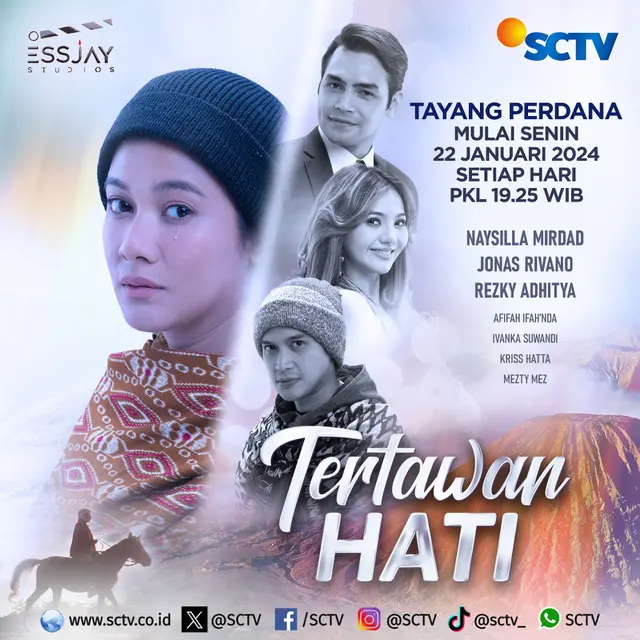Sinetron Tertawan Hati mulai tayang, Senin, 22 Januari 2024, pukul 19.25 WIB, hanya di SCTV!