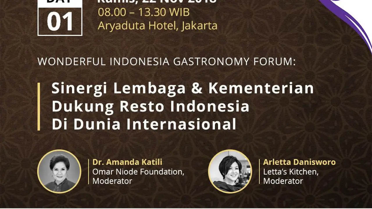 Kemenpar Gelar Wonderful Indonesia Gastronomy Forum 2018