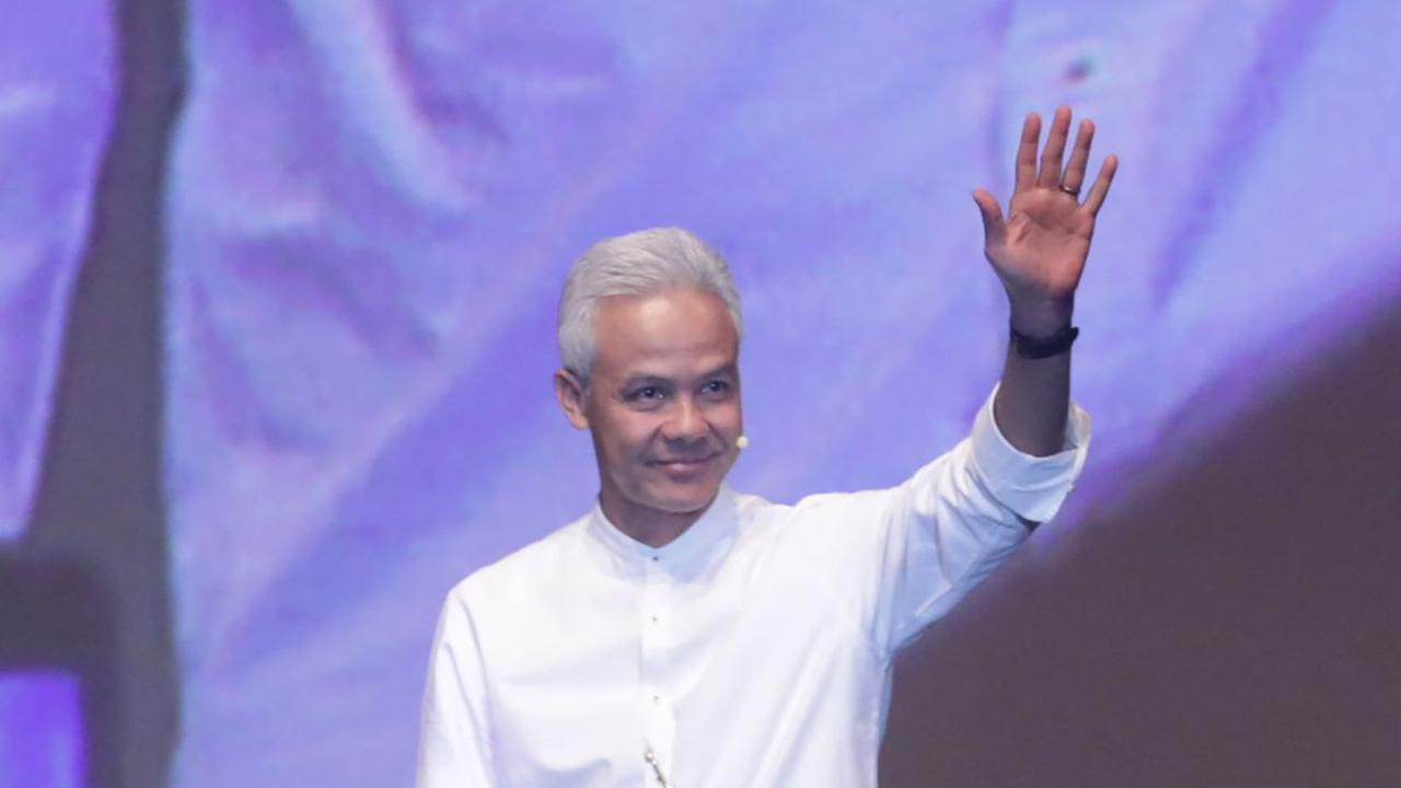 FOTO: Ganjar Pranowo Paparkan Materi Indonesia Emas di Depan Para Alumni Perguruan Tinggi Indonesia di Jakarta Theater