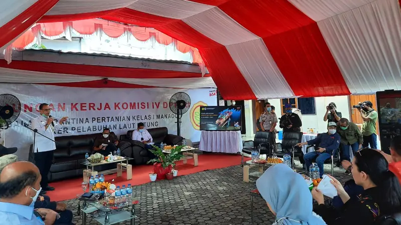 Kunjungan kerja Komisi IV DPR RI di Kota Bitung, Sulut, Sabtu (10/4/2021).
