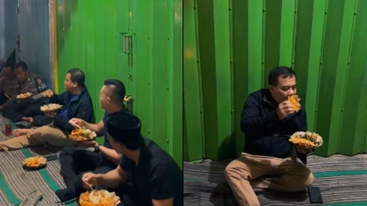 Pensiunan Jenderal Bintang Tiga Polri Awali Tahun Baru Makan di Pinggir Jalan, Lesehan Menunya Sederhana