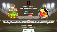 Jadwal Piala Presiden 2019, Bhayangkara FC vs Semen Padang. (Bola.com/Dody Iryawan)