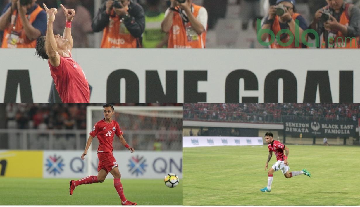 Rezaldi Hehanusa, Stefano Lilipaly dan Addison Alves dinobatkan sebagai pencetak gol terbaik Piala AFC 2018. (Bola.com/Nick Hanoatubun)