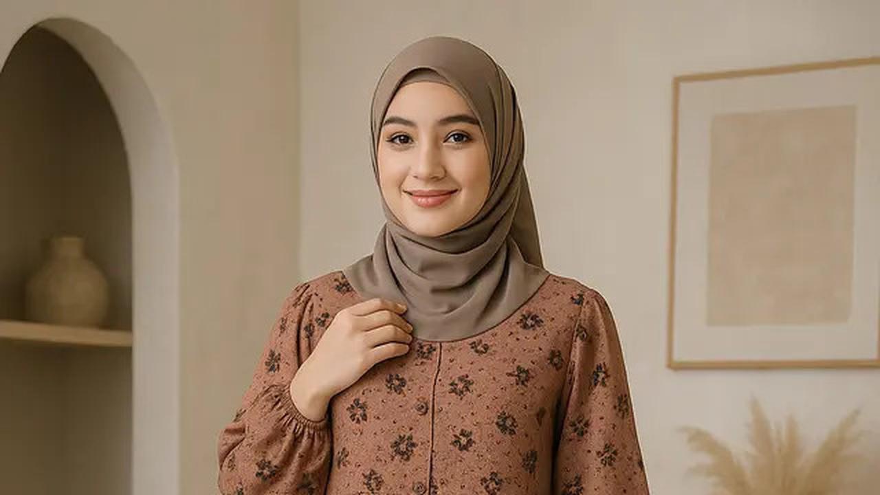 7 Model Gamis Motif Bunga yang Memikat Hati, Tampilan Gaya Feminin Tapi Stylish