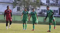 PSMS menggelar latihan intensif jelang menghadapi Persija (Liputan6.com/Reza Efendi)